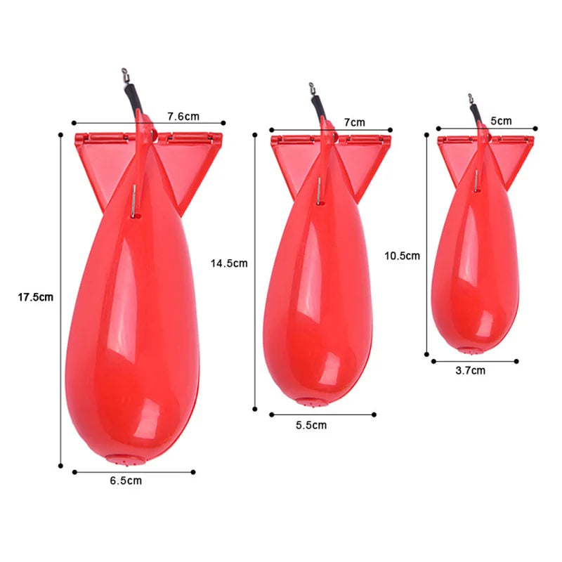 PRO BEROS Carp Fishing Rocket Feeder Spod Bomb Float Lure Bait Holder Spomb Pellet Rockets Feeders Position Gear Accessories