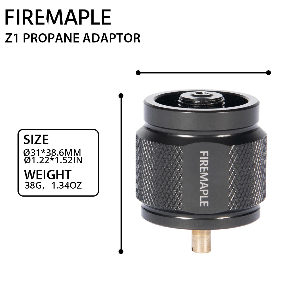 Fire Maple Z1 Propane Fitting No Leak Canister Adaptor for Coleman Style Propane Bottles Cartridge 38g