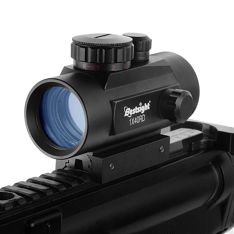 1x40 Red Dot Scope Sight Tactical Rifle scope Green Red Dot Collimator Dot With 11mm/20mm Rail Mount Airsoft Air Hunting