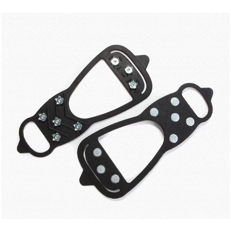 Unisex 8 Studs Anti-Skid Ice Snow Shoes Winter Walking Shoes Professional Climbing Hiking Practical Grip Spike Shoes Crampon