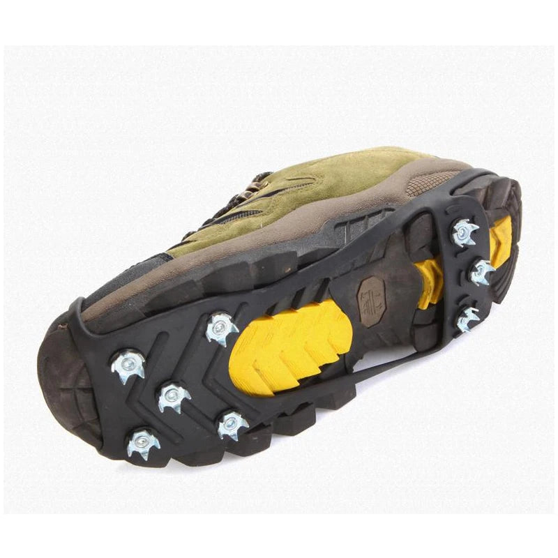 Unisex 8 Studs Anti-Skid Ice Snow Shoes Winter Walking Shoes Professional Climbing Hiking Practical Grip Spike Shoes Crampon