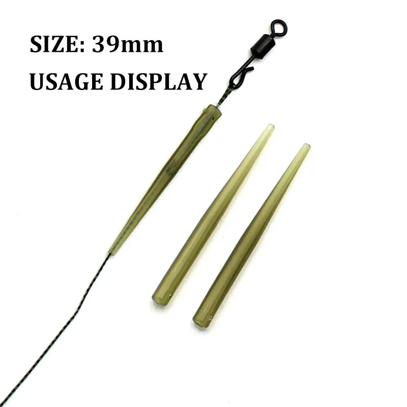 30PCS Carp Fishing Anti Tangle Sleeve Accessories Helicopter Rig Tubing Hook Swivel Connector Sleeve for Fishing Line Protection