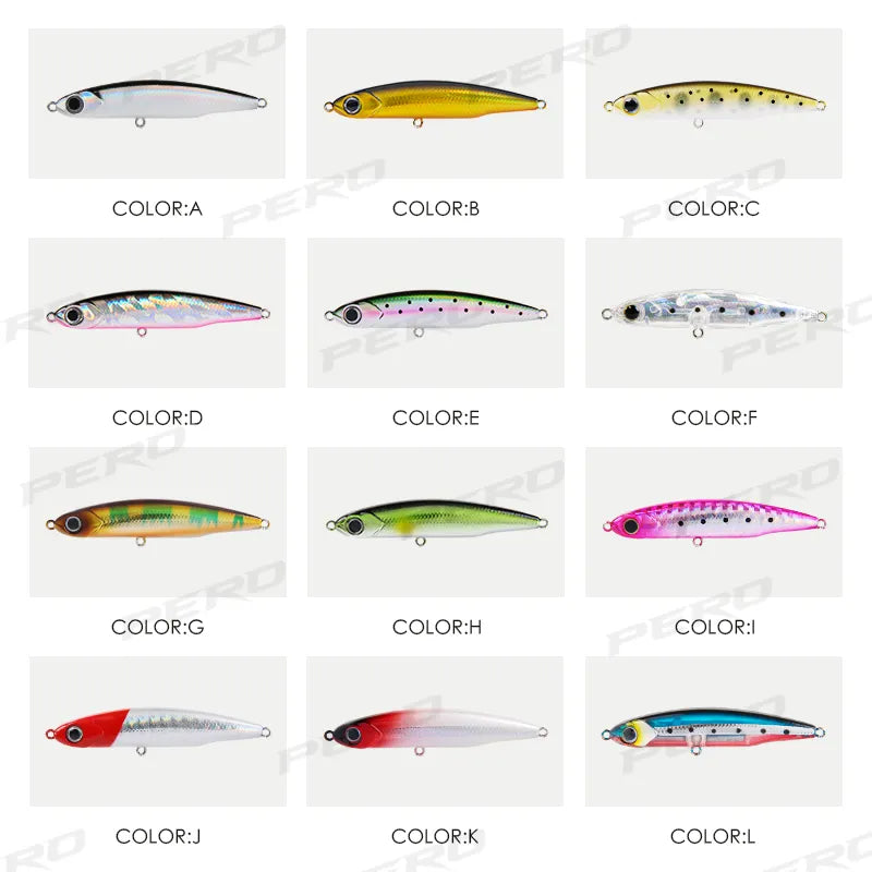 LETOYO Sinking Pencil Bait 50mm 60mm 65mm 75mm 85mm 3.5g to 12g 17g Wobbler Trout Mackerel Micro Sea Fishing Lure Bass Lures