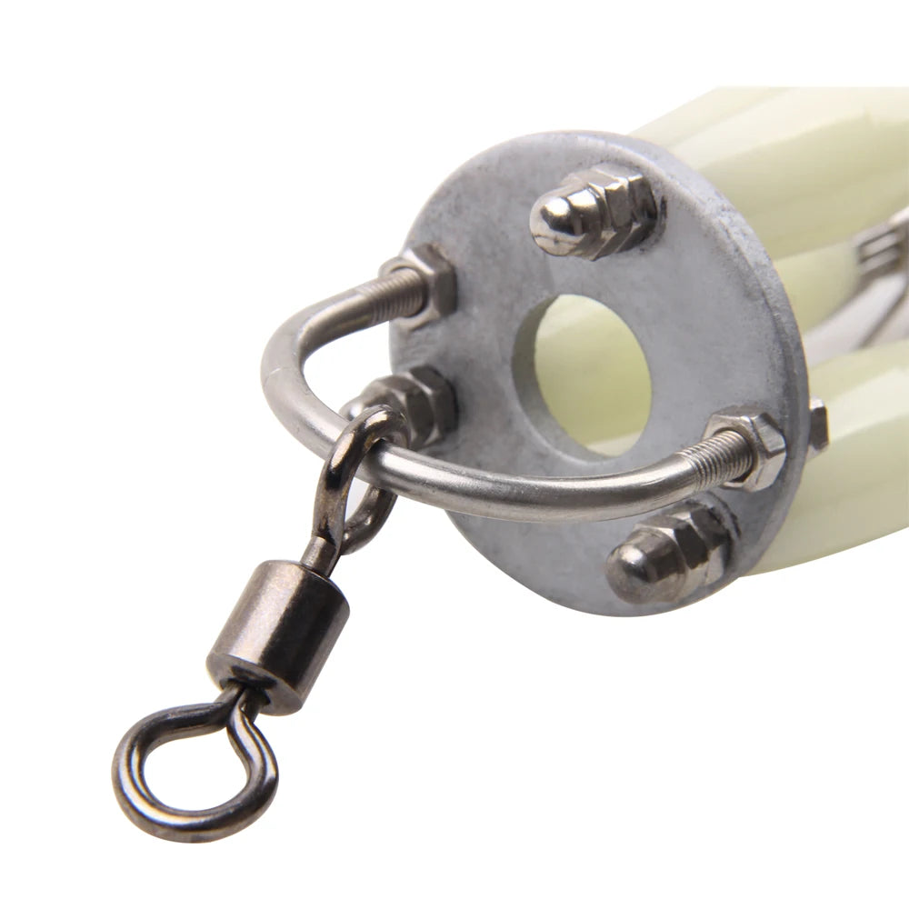 1PCS Stainless Steel Luminous Huge Squid Hooks Fishing Tackle Lures Squid Jigs Hook 252 pcs Pins