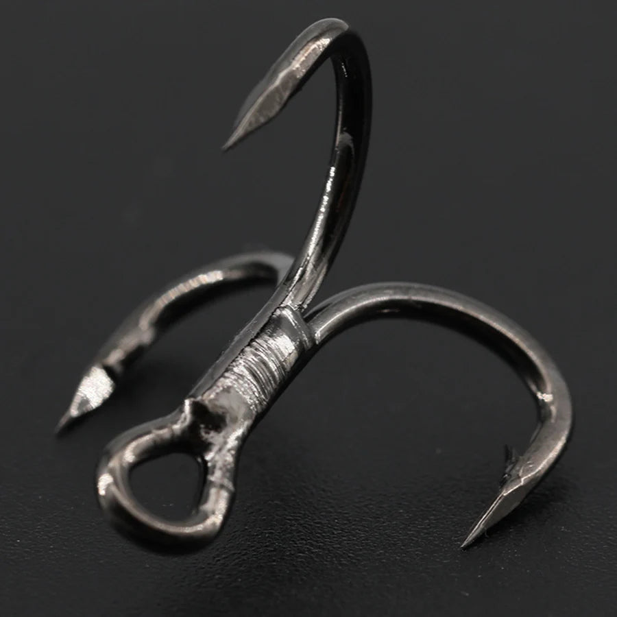 20PCS Treble Hooks 6x Strong Fishing Hook for Big Game Bluefish Salmon Kingfish 3/0# 2/0# 1/0# 1# 2# 4# 6# 8#