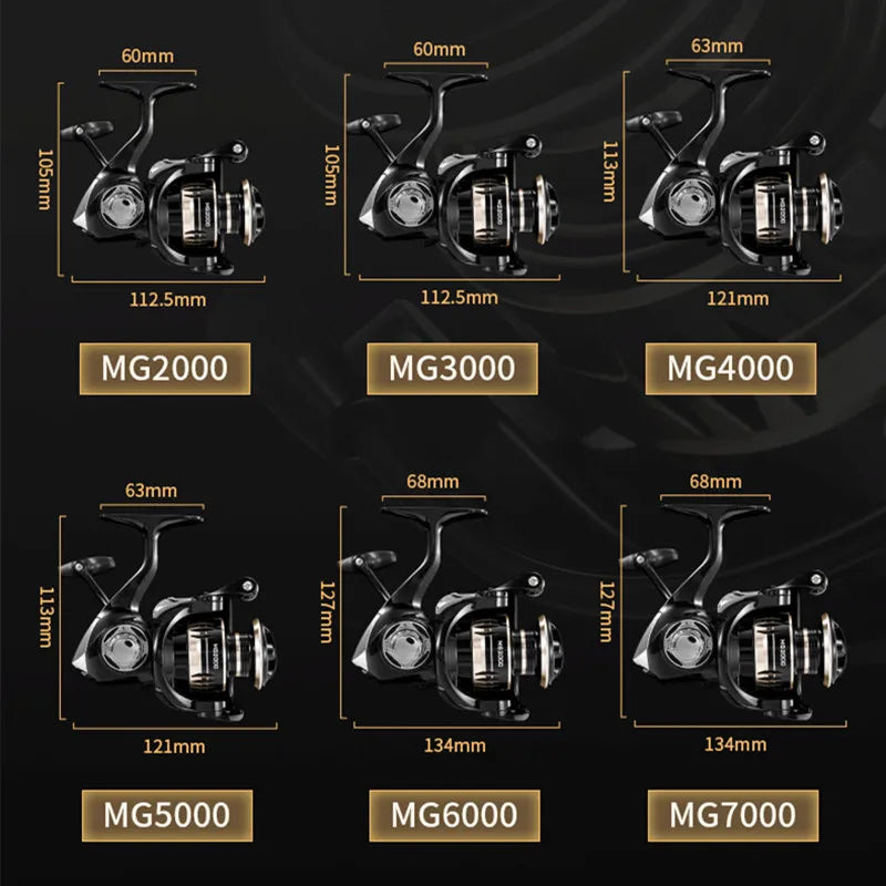 SHIMANO Spinning Reels Power Metal scroll For Bass Pike Carp Fishing Fish Max Drag 18KG Bait Throwing Reel