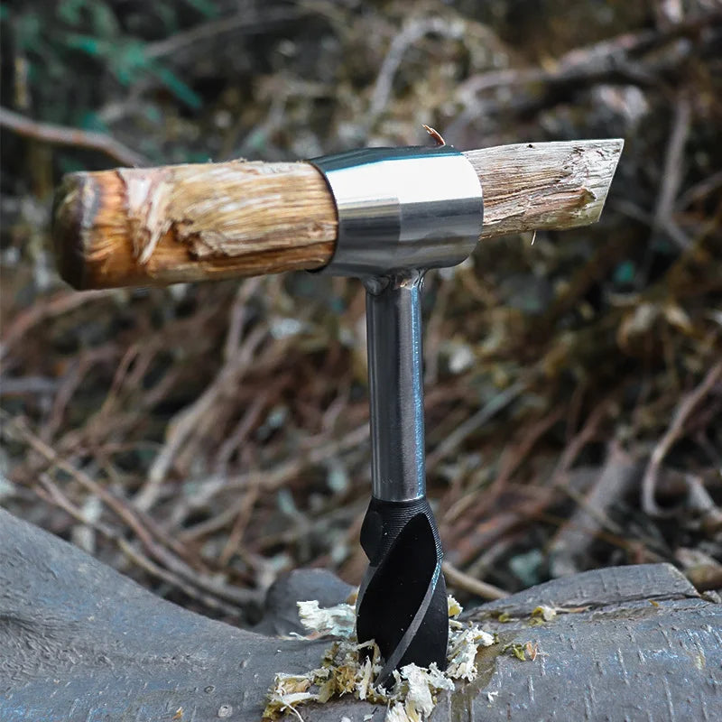 Bushcraft Auger Wrench Outdoor Survival Hand Drill Survival Gear Tool Outdoor Sports Jungle Crafts Camping Bushcraft Accessories