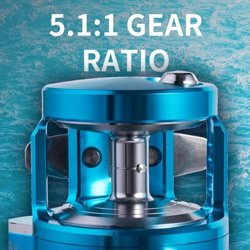 RYOBI Slow Jigging Reel Max Drag 16KG 8+1BB Metal Boat Saltwater Round Baitcasting Fishing Reel