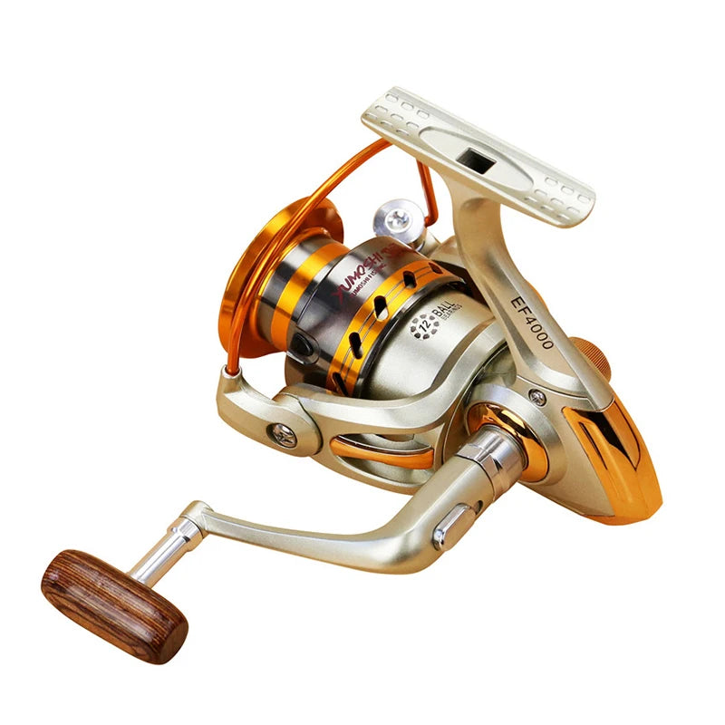 2024 New series Distant Wheel Metal Spinning Fishing Reel 5.5:1 12 Bearing Balls Fishing Wheel Rotate the spool Fishing coil