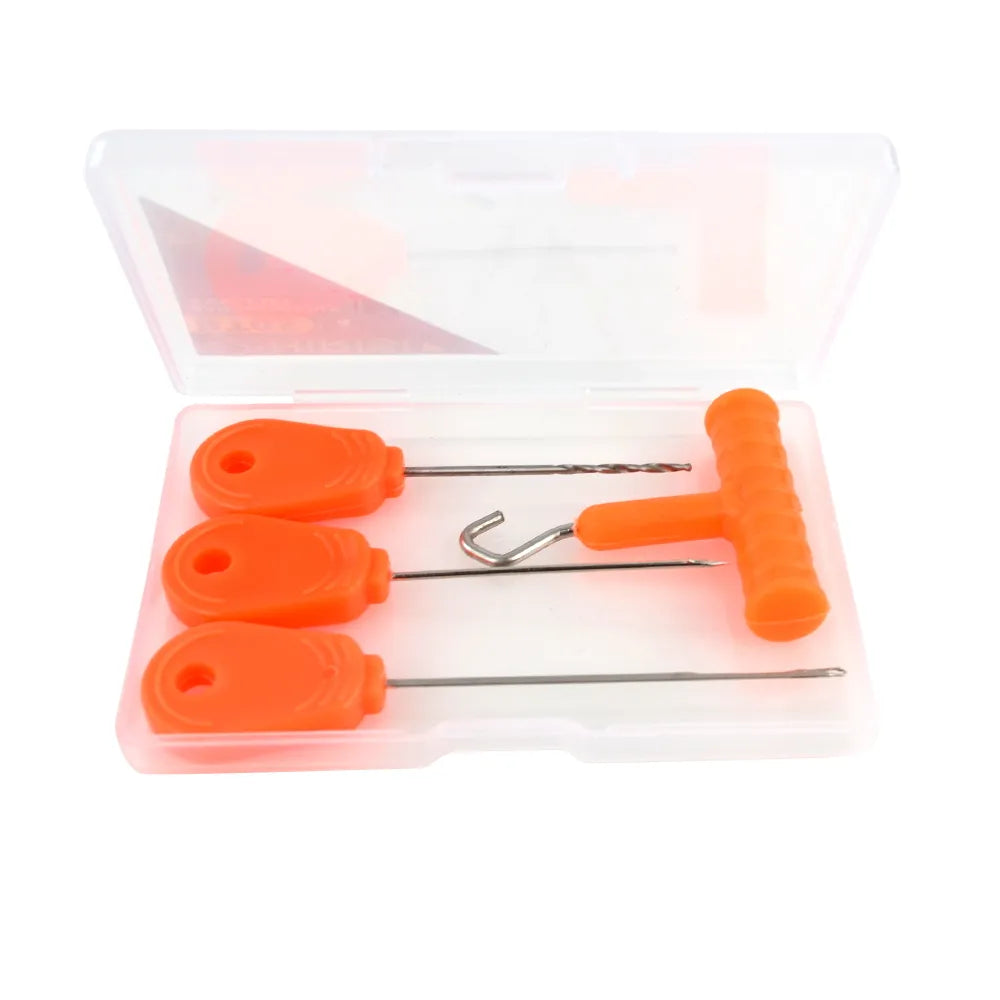 Hirisi 4pcs Carp Fishing Bait Needle With Box Fishing Bait Tools Fishing Accessories BT05