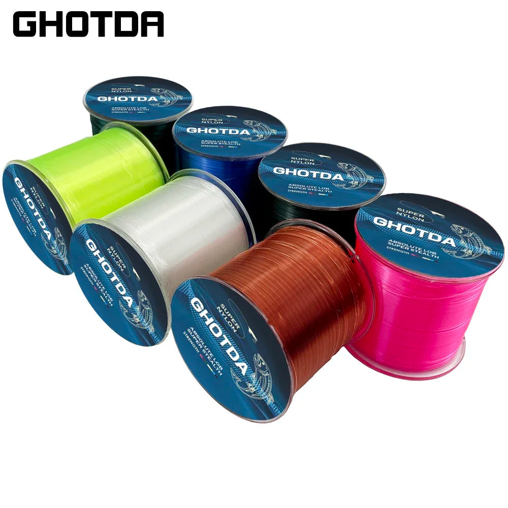 GHOTDA 500m Super Strong Fishing Line Japan Monofilament Nylon Fishing Line 4.4-28.6LB