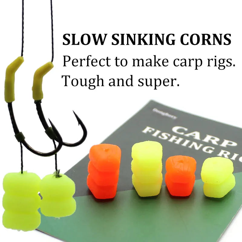 Carp Fishing Bait Yellow/Red Double Corn Pop Up Boilies Hair Chod Helicopter Ronnie Rig Lure For Carp Fishing Feeder Tackle