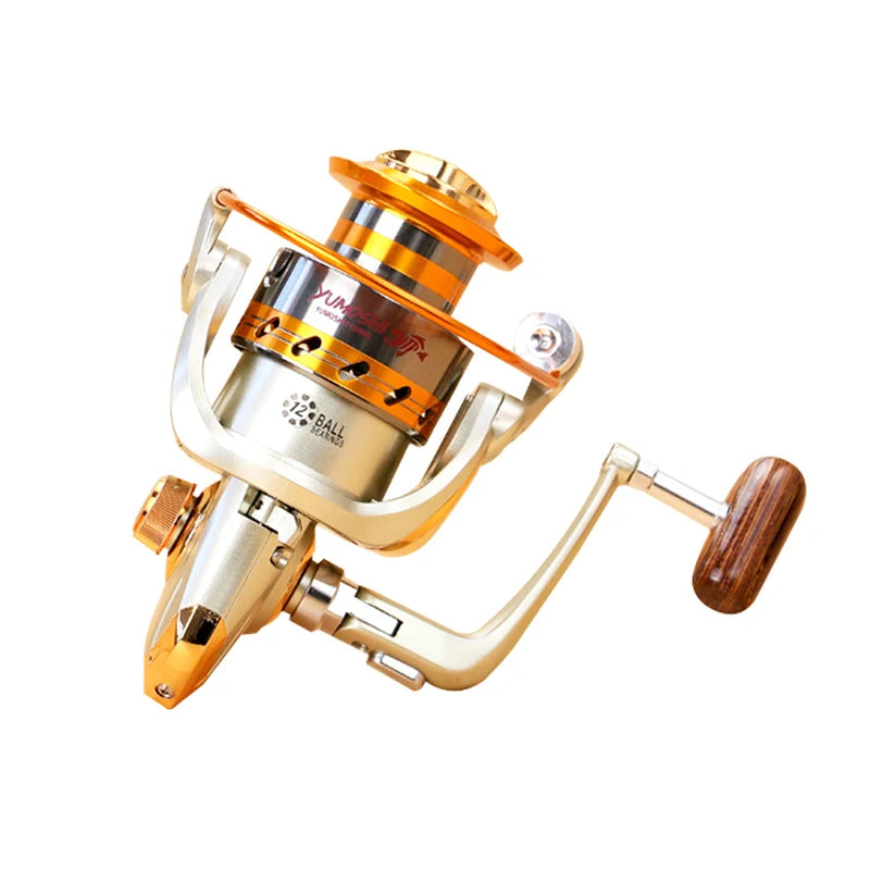 2024 New series Distant Wheel Metal Spinning Fishing Reel 5.5:1 12 Bearing Balls Fishing Wheel Rotate the spool Fishing coil