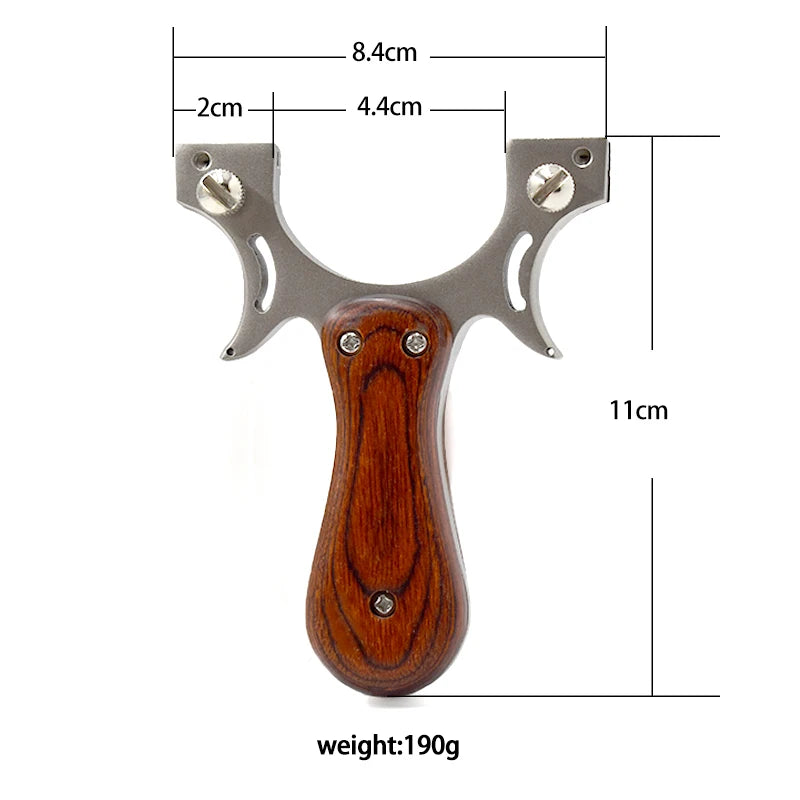 Stainless Steel Wooden Handle Shooting Slingshot Traditional Rubber Band Catapult Outdoor Hunting Slingshot Adult Shooting Toys