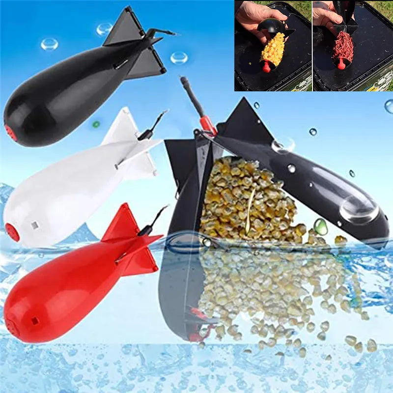 PRO BEROS Carp Fishing Rocket Feeder Spod Bomb Float Lure Bait Holder Spomb Pellet Rockets Feeders Position Gear Accessories