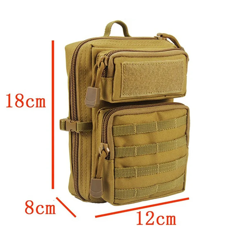 Multifunction Tactical Pouch Military Molle Hip Waist EDC Bag Wallet Purse Phone Holder Bags Camping Hiking Hunting Fanny Pack