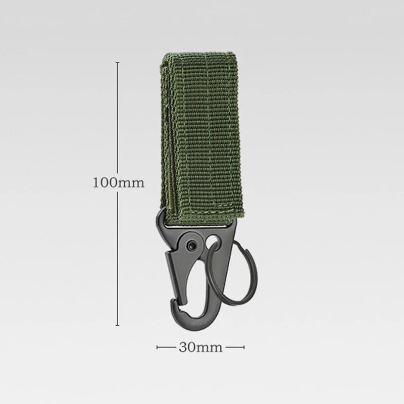 Outdoor Tactical Carabiner Key Bag Accessories Multifunctional Belt Buckle Nylon Webbing