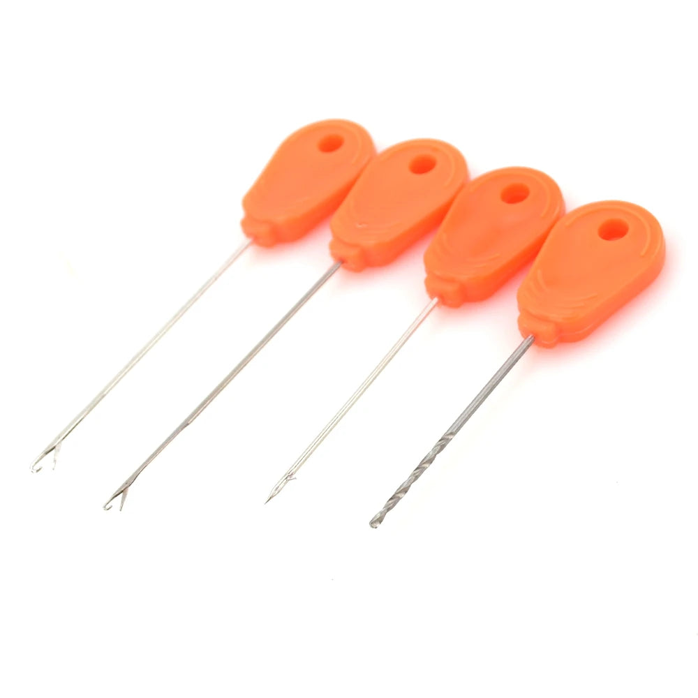 Hirisi 4pcs Carp Fishing Bait Needle With Box Fishing Bait Tools Fishing Accessories BT05