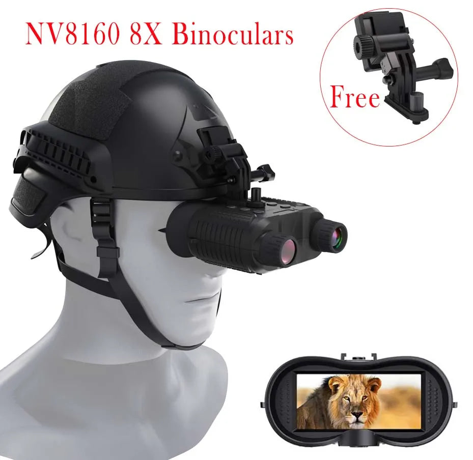 NV8160 8x Digital Night Vision Binoculars HD 1080P Infrared Head Mount Hunting Telescope 400m Surveillance Camping Equipment