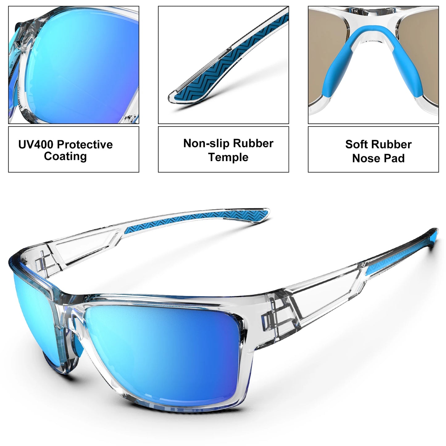 SUUKAA High Quality Brand Outdoor Polarized Sunglasses for Men Women Sports Sun Glasses Driving Fishing Cycling Glasses