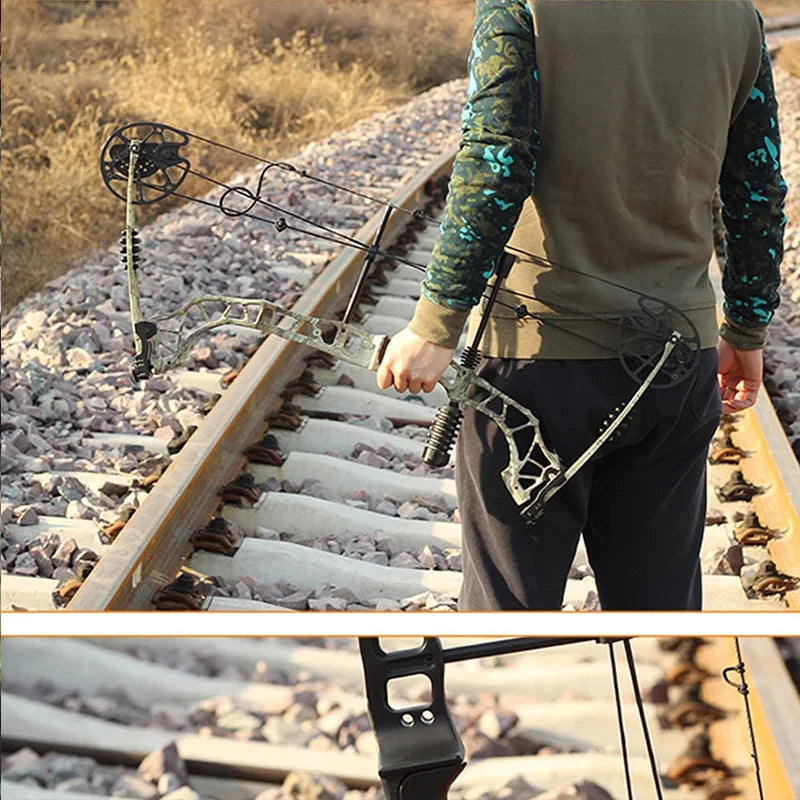 KAIMEI QIN 35-70lbs Archery Compound Bow and Mix Carbon Arrow Set For Right Hand Shooting Adults Hunting Outdoor Sports Bows