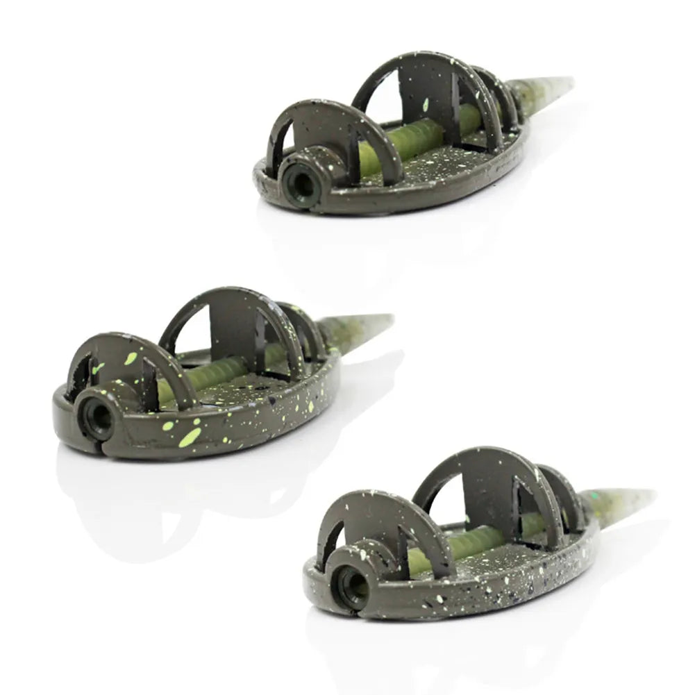 1pc Inline Method Carp Fishing Feeder Mould Fishing Tackle Accessories 25 35 45g Zinc Alloy Carp Feeder Tackle