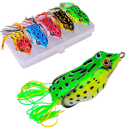 1Pcs Soft Bait Frog 5g/9g13g17.5g Artificial Fishing Lure Topwater 3D Eyes Ray Plastic Swimbait With Hooks for Catfish Bass