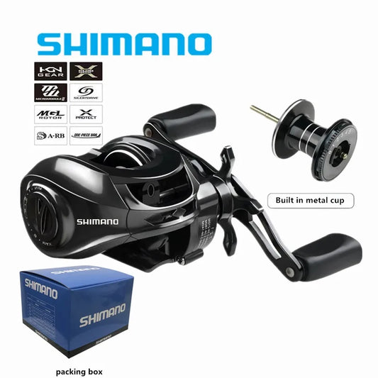 Original Shimano Baitcasting Fishing Reels Gear Ratio 7.2:1 Max Drag 15kg Baitcast Reel Fishing Metal Light Spool