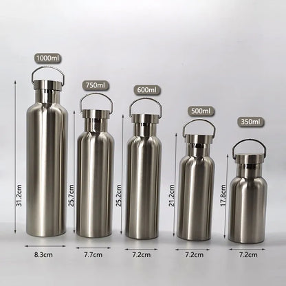 350/500/750/1000ml Double Wall Stainles Steel Water Bottle Thermos Bottle Keep Hot and Cold Insulated Vacuum Flask for Sport