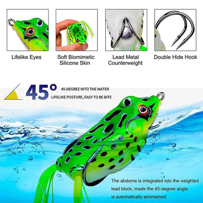 1Pcs Soft Bait Frog 5g/9g13g17.5g Artificial Fishing Lure Topwater 3D Eyes Ray Plastic Swimbait With Hooks for Catfish Bass