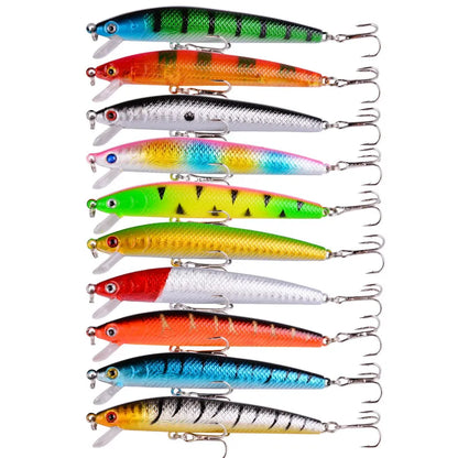 Mixed Fishing Lure Kits Crankbait Minnow Popper Lure Bass Baits wobbler Set Lifelike Fake Fishing bait Tackle