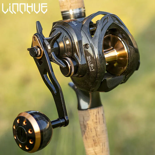 LINNHUE TDC300 Baitcasting Reel Magnetic Brake Reel Carbon Fiber Body 16KG 6.3:1 Drag Power Handle Pesca Fishing Reel