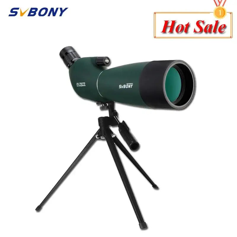 SVBONY SV28/SV28PLUS Spotting Scopes with Tripod,25-75x70,Waterproof,Range Shooting Scope,Compact, for Target Shooting,Wildlife