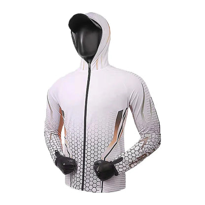 Fishing Summer T-Shirt Outdoor Fishing Upf 50 Breathabble UV jacket Unisex full zipper Fishing Shirts Men Long Sleeve Hooded