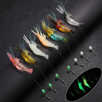 3pcs/7pcs Shrimp Lures Fishing Lures Artificial Fishing Bait Isca Artificial  Ascesorios Pesca