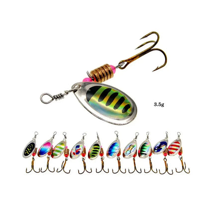 16pcs/Set Metal Spoon Spinner Fishing Lure Spoonbait Crankbaits Fishing Wobblers for Pike Crochet Kit Artificial Bait with Bag