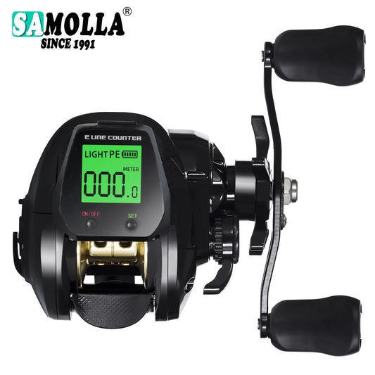 New Big Led Screen Electronic Baitcasting Fishing Reel High Speed 7.2:1 10kg Saltwater Waterproof Cast Drum Wheel Casting