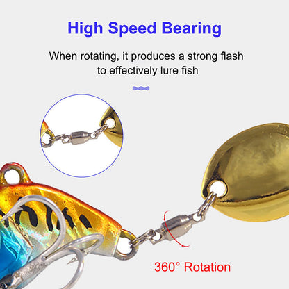 FANGBLUE Mini 5Pcs Spinnerbait Metal 5g/7g/10g/14g/20g VIB Fishing Lure Swivel Sinking Wobbler Lures Carp Fishing  Accessories