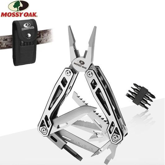 MOSSY OAK 21 in 1 Multi Tool Plier Wire Stripper Folding Plier Outdoor Camping Multitool Portable Folding  Pocket Pliers